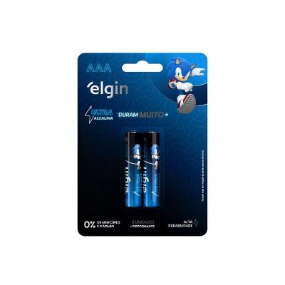 Pilha AAA Alcalina Ultra Alta Durabilidade Cartela com 2 Unidades Elgin