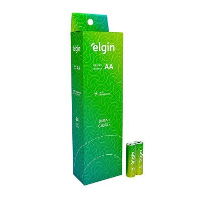 Pilha Alcalina AA Comum Tubo com 24 Unidades Elgin para Brinquedos