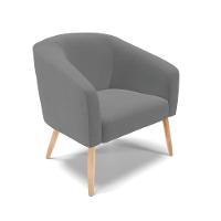 Kit 02 Poltronas Stella Linho Pés Palito Natural - D'rossi Cor A26 Grafite - 7