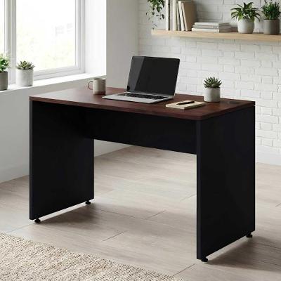 Mesa Escrivaninha Retangular F5 Office Moderno sem Gavetas MDP 120CM Louro Preto