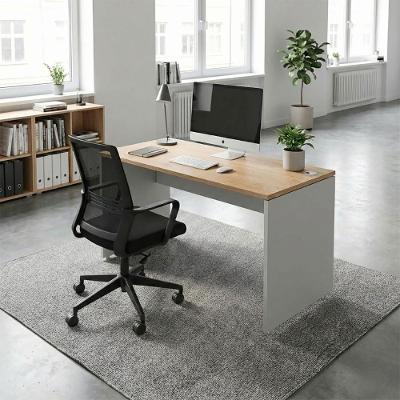 Mesa Escrivaninha Retangular F5 Office Co Moderno MDP 100CM Branco Passa Cabos