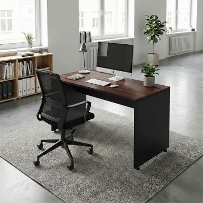 Mesa Escrivaninha Retangular F5 Office Co Moderno sem Gavetas MDP 100CM Louro Preto