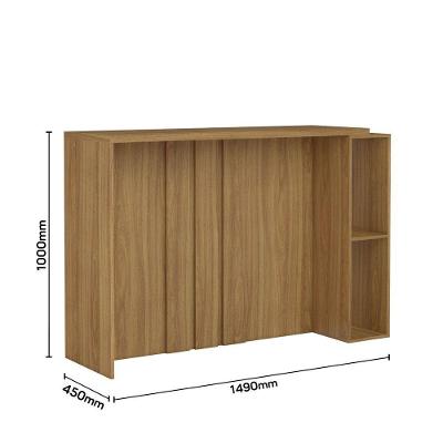 Mesa Bancada para Cozinha Serena sem Porta MDP 149CM Bertolini