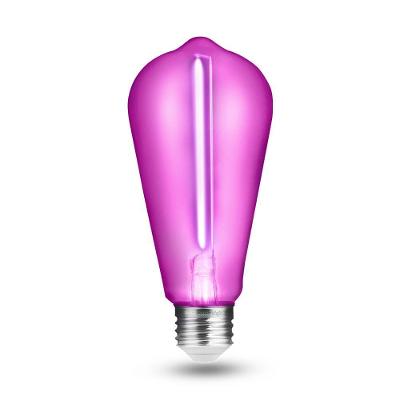 Lâmpada de Filamento LED ST64 Estilo Retrô Rosa Bivolt Base E27 Elgin