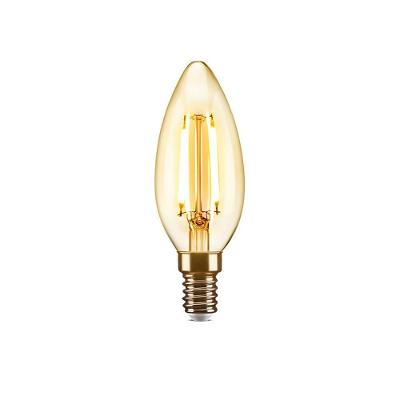 Lâmpada de Filamento LED Vela Base E27 2W 180 Lúmens 2200K Vidro Âmbar Elgin
