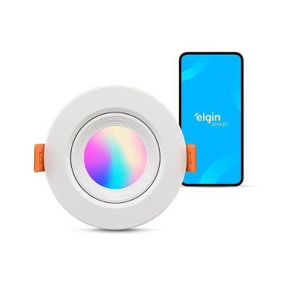 Luminária Smart Ecospot com Controle por Aplicativo e Voz RGB Branco Elgin
