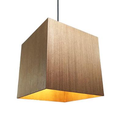 Luminária Pendente de Teto Mdf Lâmina Madeira Rústica Imbuia