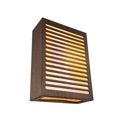 Luminária Parede Decorativa Led Corredor Quarto Sala Imbuia Bivolt MDF Lâmina Natural