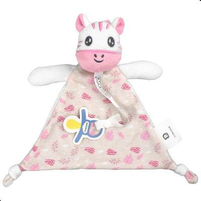 Naninha com Prendedor de Chupeta e Bichinho Feminino Conforto Branco Zebra Pimpolho
