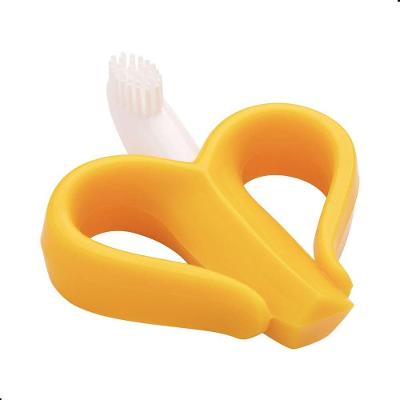 Mordedor de Bebê Silicone Massageador de Gengiva Banana Amarelo Pimpolho Único