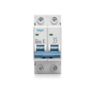 Mini Disjuntor Bipolar Curva C Mcb 3KA 2 Polos 16A Bivolt Elgin