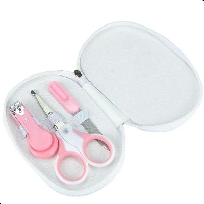 Kit Manicure para Bebê com Cortador de Unhas Lixa Estojo Compacto Rosa Pimpolho Único