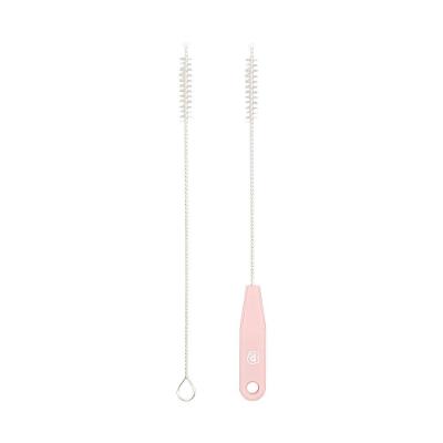 Kit Escova em Nylon para Limpar Canudo de Bebe Infantil Rosa Pimpolho