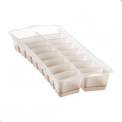 Forma de Gelo Plástica Fundo Silicone Flexível 16 Cubos para Freezer Cinza Sanremo