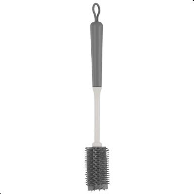 Escova para Limpeza de Taças Copos e Garrafas Ou Flow Silicone para Cozinha Bege