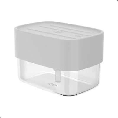 Dispenser para Detergente Porta Esponja Plástico Design Moderno Cozinha Branco Ou 550ML