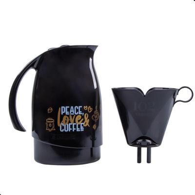 Conjunto Bule Térmico com Suporte para Filtro de Café Aço Inoxidável Preto Sanremo 700ML