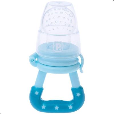 Chupeta Alimentadora Mordedor de Silicone para Bebê Livre de BPA Azul Pimpolho Único