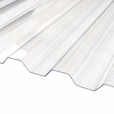 Telha de Policarbonato Greca Proteção UV Resistente Cristal Transparente  106cm 300cm