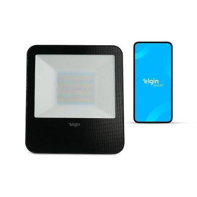 Refletor Smart LED Wi-Fi 50W Compatível com Alexa e Google Home Bivolt Elgin