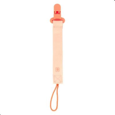 Prendedor de Chupeta Liso 14CM Silicone Hipoalergenico Seguranca Praticidade Laranja Pimpolho