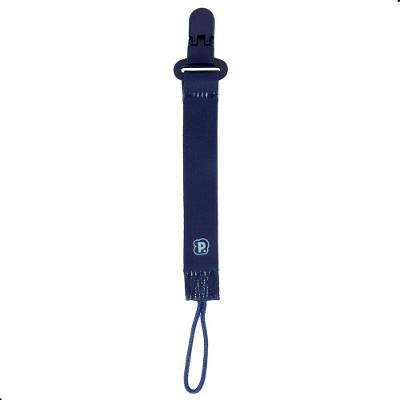 Prendedor de Chupeta Liso 14CM Silicone Hipoalergenico Azul Marinho Pimpolho Unico