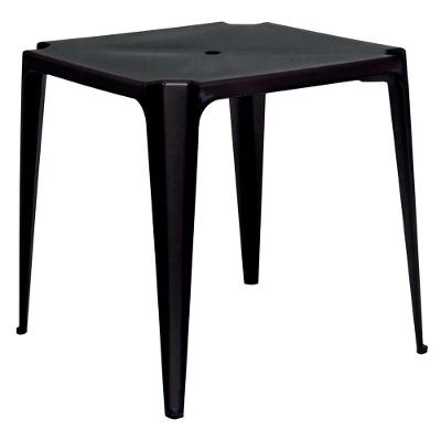 Mesa Mor Quadrada 15151003 Tampo Plástico Estrutura em Plástico Estilo Moderno Preto Mor