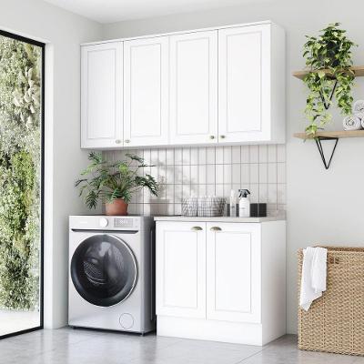 Lavanderia Modulada Americana 6 Portas 5 Prateleiras MDF 160CM Branco Henn