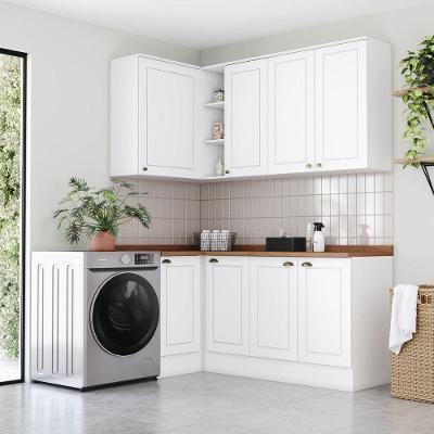 Lavanderia Modulada Amy 8 Portas 11 Prateleiras MDF 202,7CM Branco