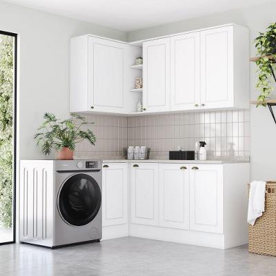 Lavanderia Modulada Americana 8 Portas 11 Prateleiras MDF 202,7CM Branco