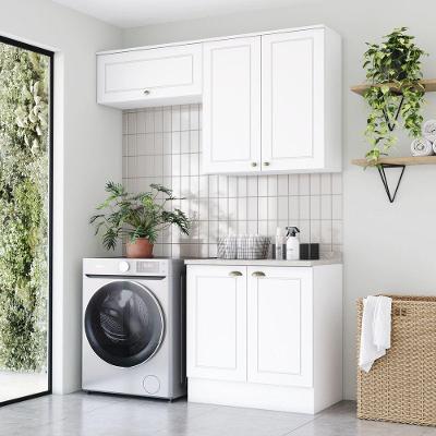 Lavanderia Modulada Americana 5 Portas 3 Prateleiras MDF 160CM Branco