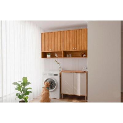 Conjunto Multiuso para Área de Serviço 3 Peças Divina BH02 4 Portas MDF Off White MGM