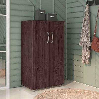 Armário Multiuso Rosana 2 Portas 2 Prateleiras MDP 60CM Marrom AJL Móveis