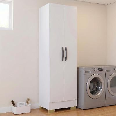 Armário Multiuso Muniz Z46 2 Portas 4 Prateleiras MDP 52CM Branco