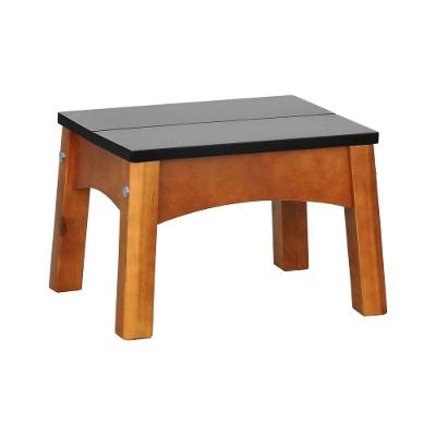 Banco Mini Áustria sem Porta Madeira Maciça de Pinus 39CM Amêndoa e Preto Decorise