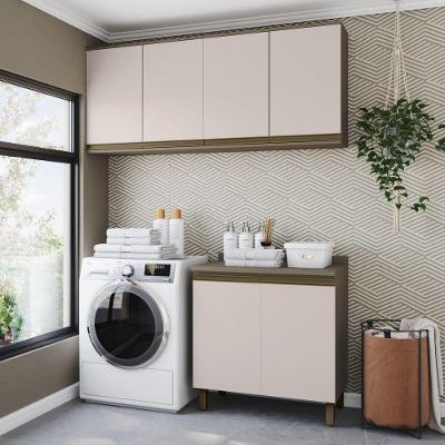 Lavanderia Modulada Connect 6 Portas 4 Prateleiras MDF 160CM Duna-cristal