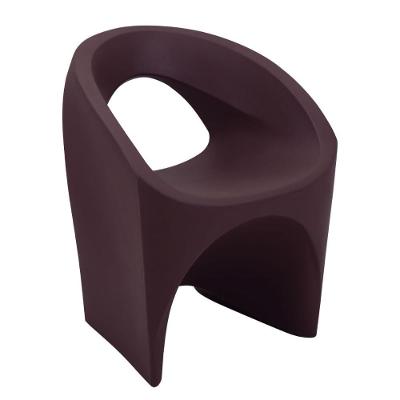 Poltrona Tramontina Jet em Plástico Assento Fixo Marrom Café 59,5CM
