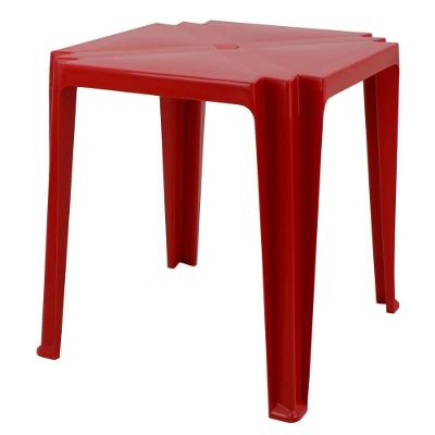 Mesa Tambaú Quadrada Tampo em Polipropileno Estrutura em Plástico Vermelho Tramontina 68CM