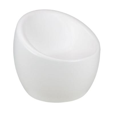 Poltrona Tramontina Oca em Polietileno Estrutura em Plástico Assento Fixo Branco 69.5CM