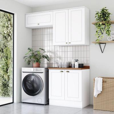 Lavanderia Modulada Amy 5 Portas 3 Prateleiras MDF 160CM Branco