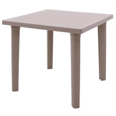 Mesa Sancho Quadrada Tampo em Polipropileno com Abertura para Guarda-Sol Caramelo Tramontina 80.5CM