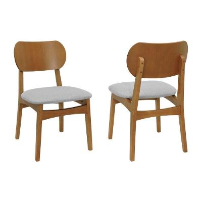 Kit 2 Cadeiras Toscana Madeira Maciça Linho Cinza Mescla