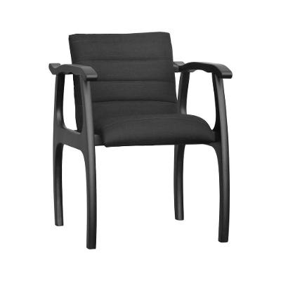 Cadeira de Jantar Cancun Linho Preto Decorise