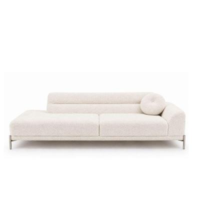Sofá Arezzo 2 Lugares Fixo 150CM Off White Boucle Terminal Direito Sallar Home