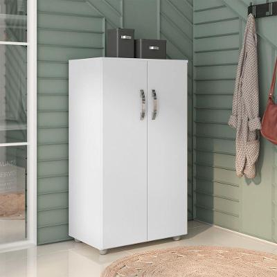 Armário Multiuso Rosana 2 Portas 2 Prateleiras 60CM Branco AJL Móveis