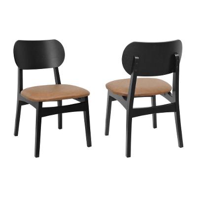 Kit 2 Cadeiras Toscana Madeira Maciça Preto Decorise