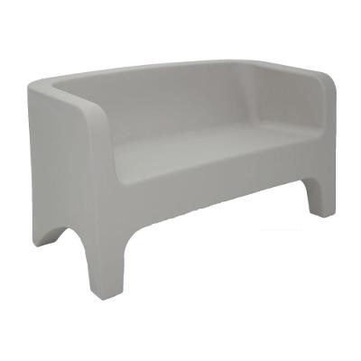 Sofá Tonic 3 Lugares Fixo 139CM Cinza Poliéster Concreto Tramontina