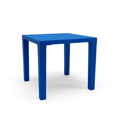 Mesa Niala Quadrada Tampo em Polipropileno Estrutura em Plástico Azul 80CM Plaxmetal