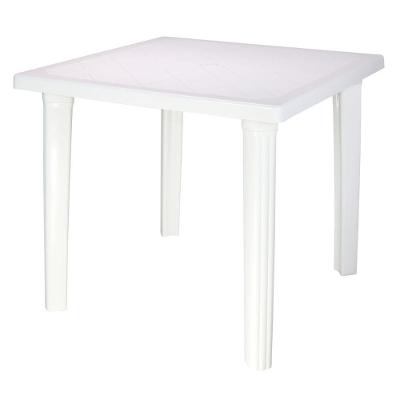 Mesa Sancho Quadrada Tampo em Polipropileno Estrutura em Plástico Desmontável Branco Tramontina 80CM