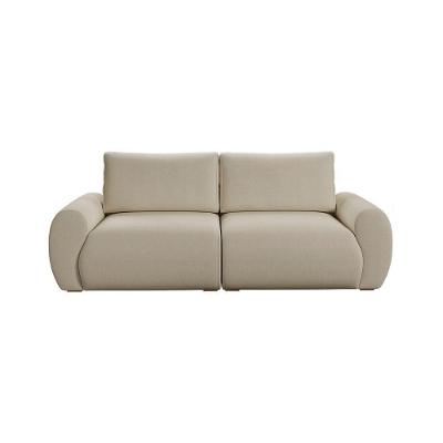 Sofá Living Arcale 4 Lugares 220CM Cinza Couro Sintético Blossom Casa